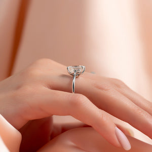 The Lexie Set With A 2 Carat Emerald Moissanite