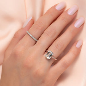 The Lexie Set With A 2 Carat Emerald Moissanite