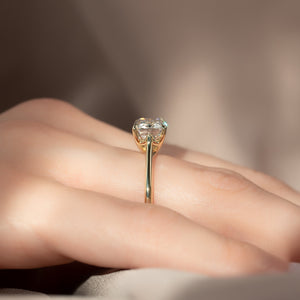 The Lexie Set With A 4 Carat Emerald Moissanite