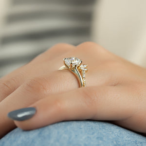 The Lexie Set With A 4 Carat Emerald Moissanite
