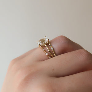The Lexie Set With A 4 Carat Emerald Moissanite