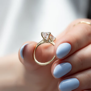 The Lexie Set With A 4 Carat Emerald Moissanite