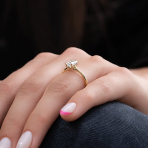 The Lexie Set With A 4 Carat Emerald Moissanite