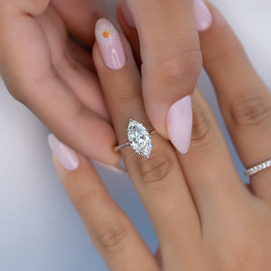 The Lexie Set With A 2 Carat Marquise Moissanite