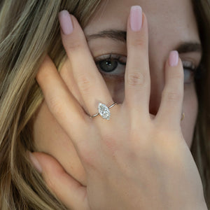 The Lexie Set With A 2 Carat Marquise Moissanite