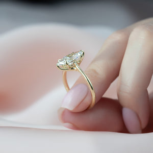 The Lexie Set With A 1 Carat Marquise Moissanite