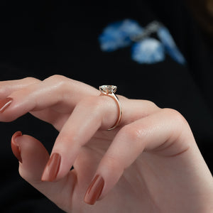 The Lexie Set With A 3 Carat Oval Moissanite
