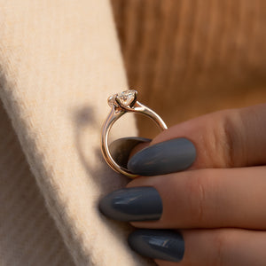 The Lexie Set With A 3 Carat Oval Moissanite