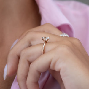 The Lexie Set With A 3 Carat Oval Moissanite