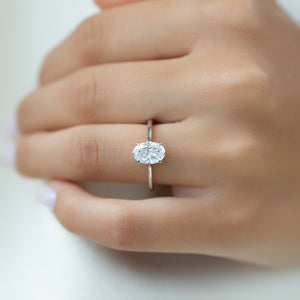 The Lexie Set With A 4 Carat Oval Moissanite