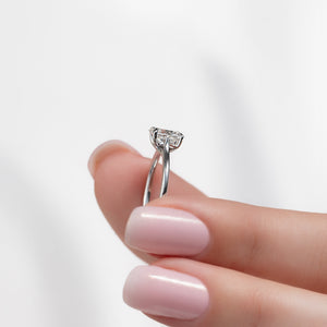 The Lexie Set With A 4 Carat Oval Moissanite