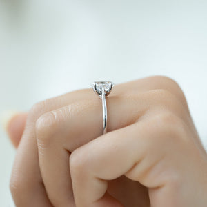 The Lexie Set With A 4 Carat Oval Moissanite
