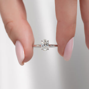 The Lexie Set With A 4 Carat Oval Moissanite