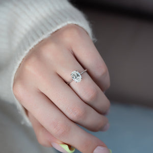 The Lexie Set With A 4 Carat Oval Moissanite