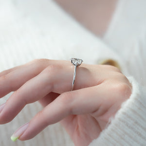 The Lexie Set With A 4 Carat Oval Moissanite