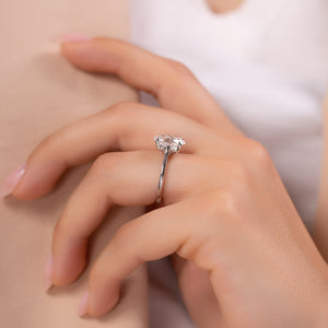 The Lexie Set With A 4 Carat Oval Moissanite