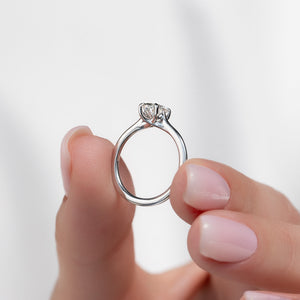 The Lexie Set With A 4 Carat Oval Moissanite