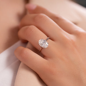 The Lexie Set With A 4 Carat Oval Moissanite