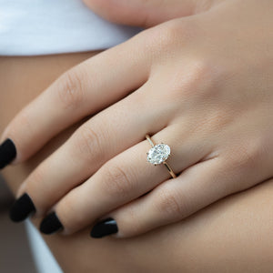 The Lexie Set With A 1 Carat Oval Moissanite