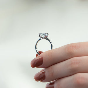 The Lexie Set With A 4 Carat Princess Moissanite