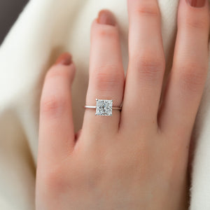 The Lexie Set With A 4 Carat Princess Moissanite