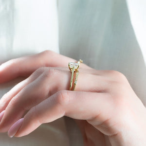 The Lexie Set With A 4 Carat Princess Moissanite