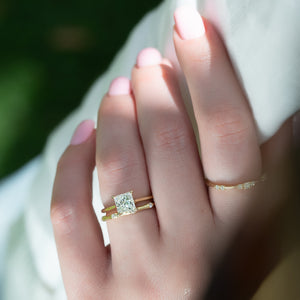 The Lexie Set With A 4 Carat Princess Moissanite