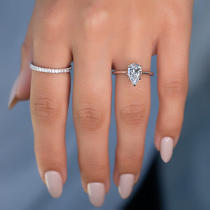 The Lexie Set With A 1 Carat Pear Moissanite
