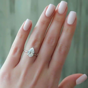 The Lexie Set With A 1 Carat Pear Moissanite