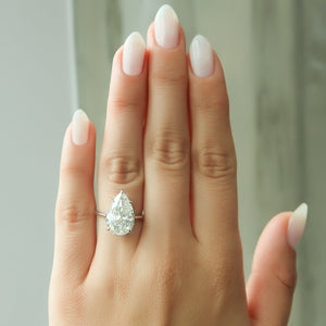 The Lexie Set With A 1 Carat Pear Moissanite