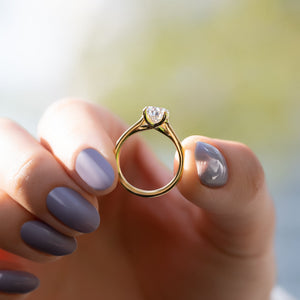 The Lexie Set With A 4 Carat Pear Moissanite