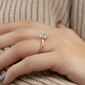 The Lexie Set With A 2 Carat Round Moissanite
