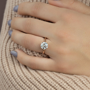 The Lexie Set With A 2 Carat Round Moissanite