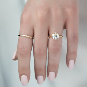 The Lexie Set With A 3 Carat Round Moissanite