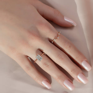 The Lexie Set With A 4 Carat Radiant Moissanite