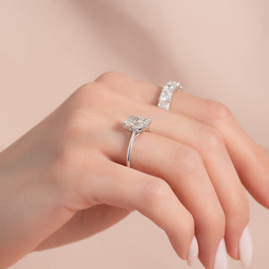 The Lexie Set With A 3 Carat Radiant Moissanite