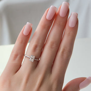 The Lexie Set With A 3 Carat Radiant Moissanite
