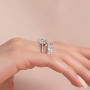 The Lexie Set With A 3 Carat Radiant Moissanite