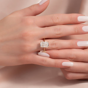 The Lexie Set With A 3 Carat Radiant Moissanite