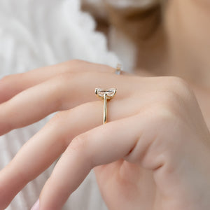 The Lexie Set With A 3 Carat Radiant Moissanite