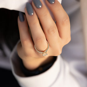 The Lexie Set With A 3 Carat Radiant Moissanite