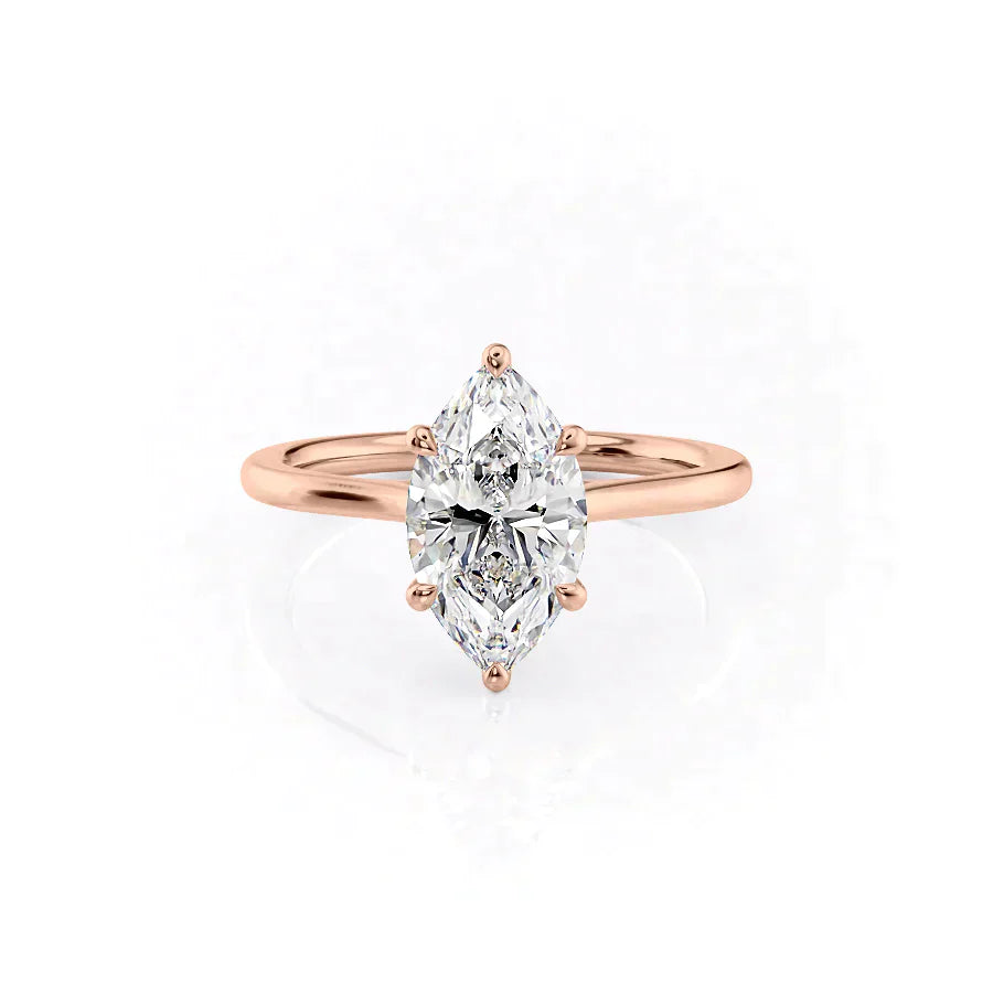 The Lexie Set With A 2 Carat Marquise Lab Diamond