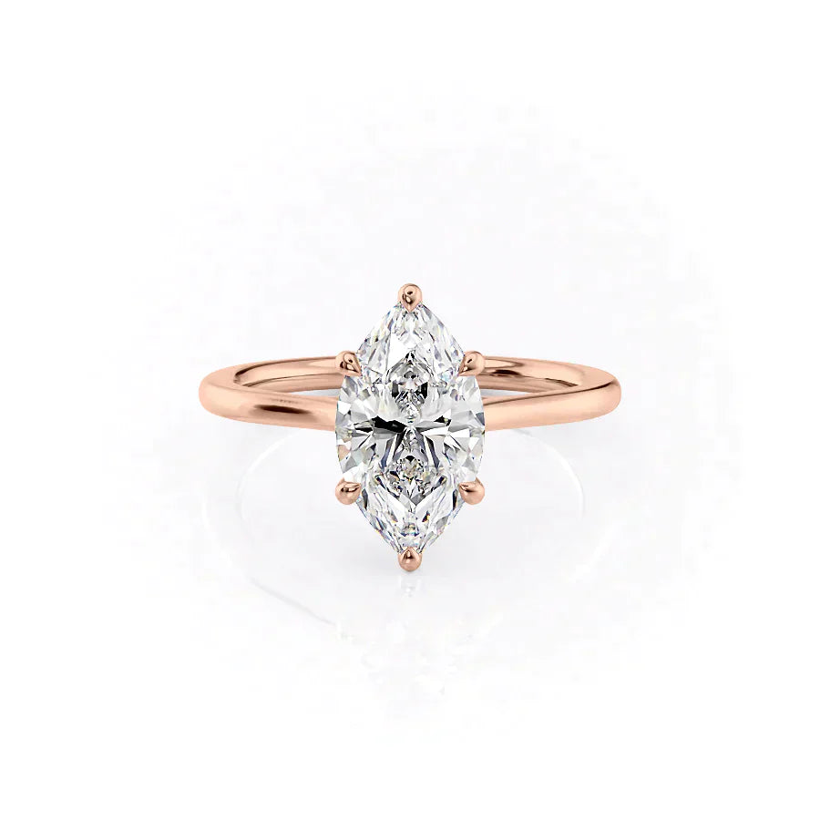 The Lexie Set With A 2 Carat Marquise Moissanite