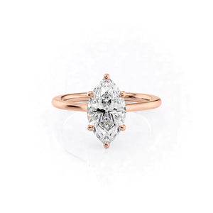 The Lexie Set With A 1.5 Carat Marquise Lab Diamond