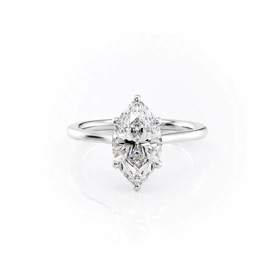 The Lexie Set With A 1 Carat Marquise Moissanite