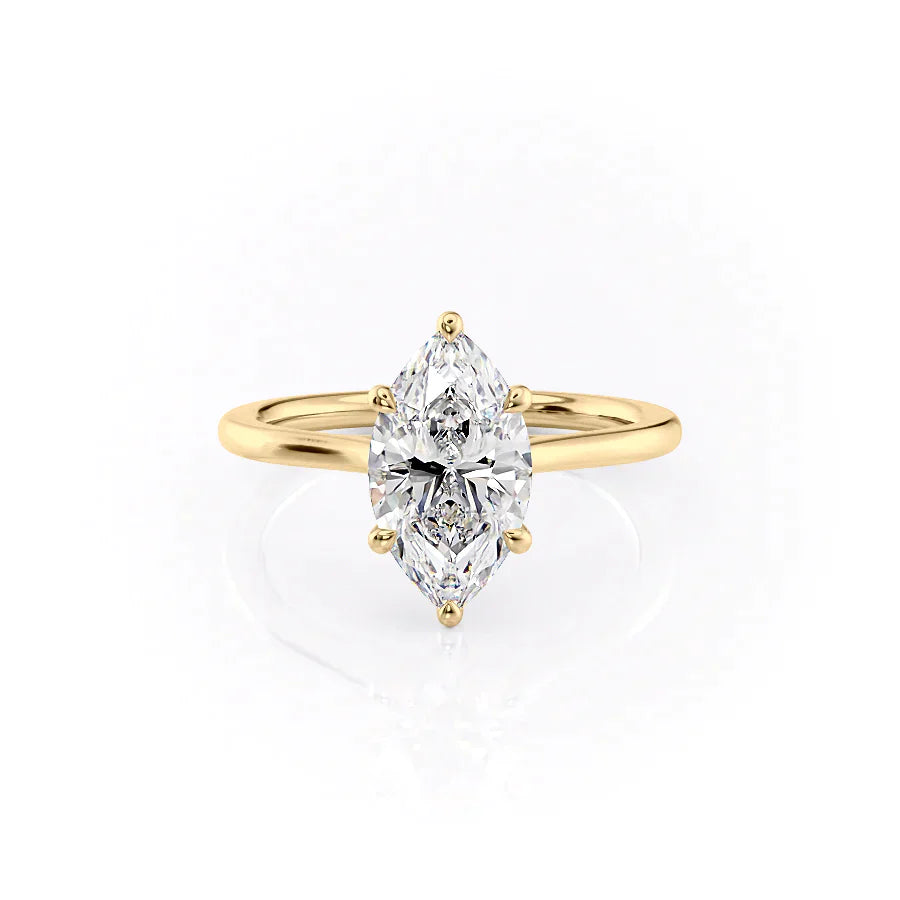 The Lexie Set With A 3 Carat Marquise Lab Diamond