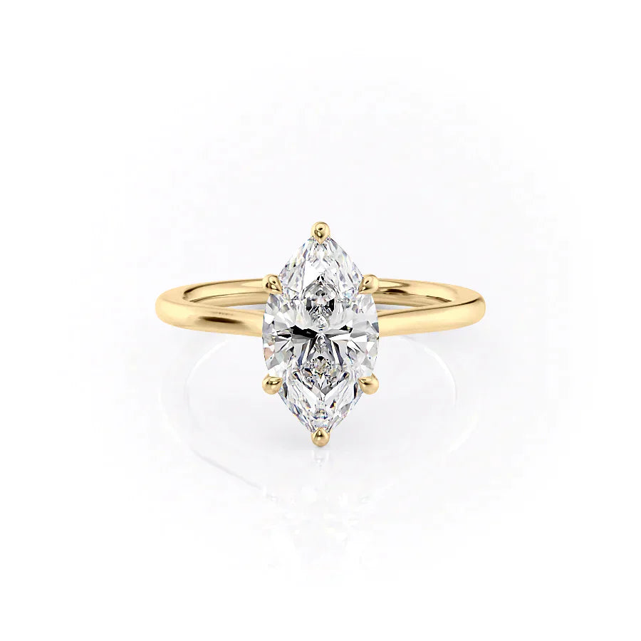 The Lexie Set With A 1 Carat Marquise Moissanite