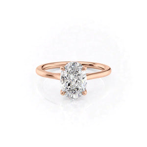 The Lexie Set With A 1 Carat Oval Lab Diamond