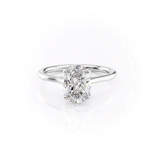 The Lexie Set With A 4 Carat Oval Moissanite