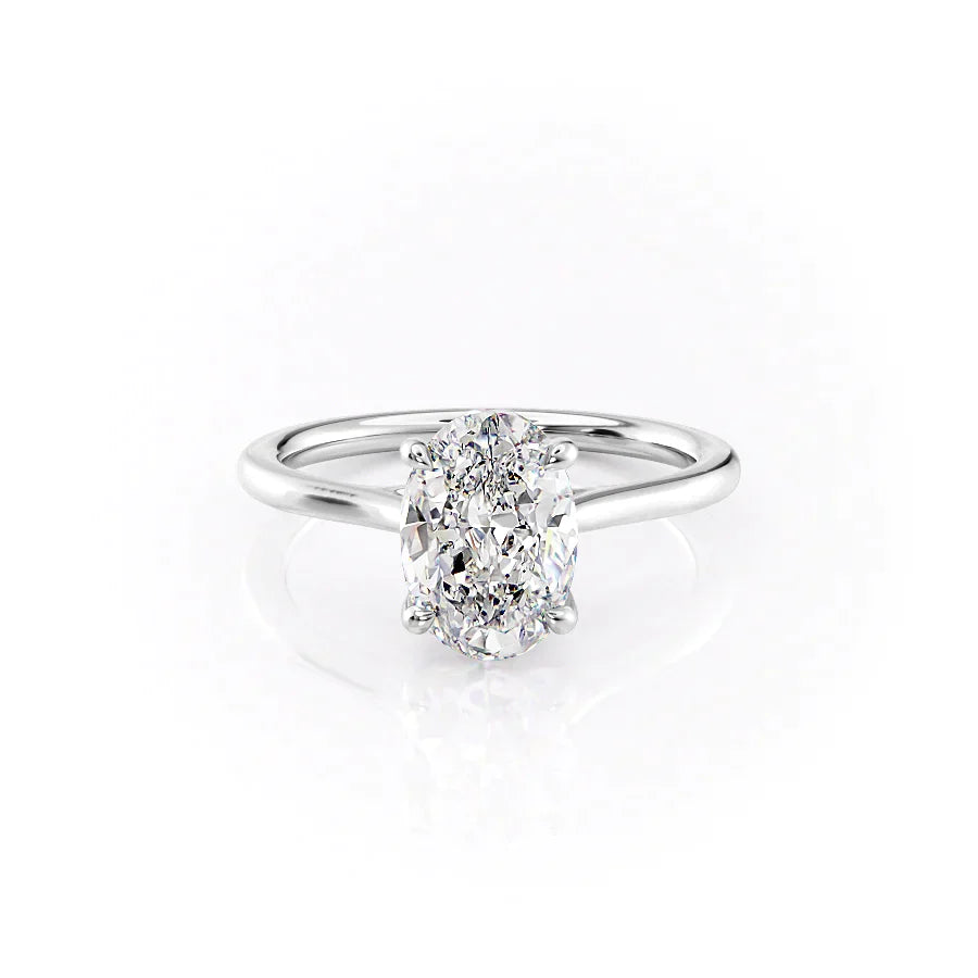 The Lexie Set With A 2 Carat Oval Moissanite